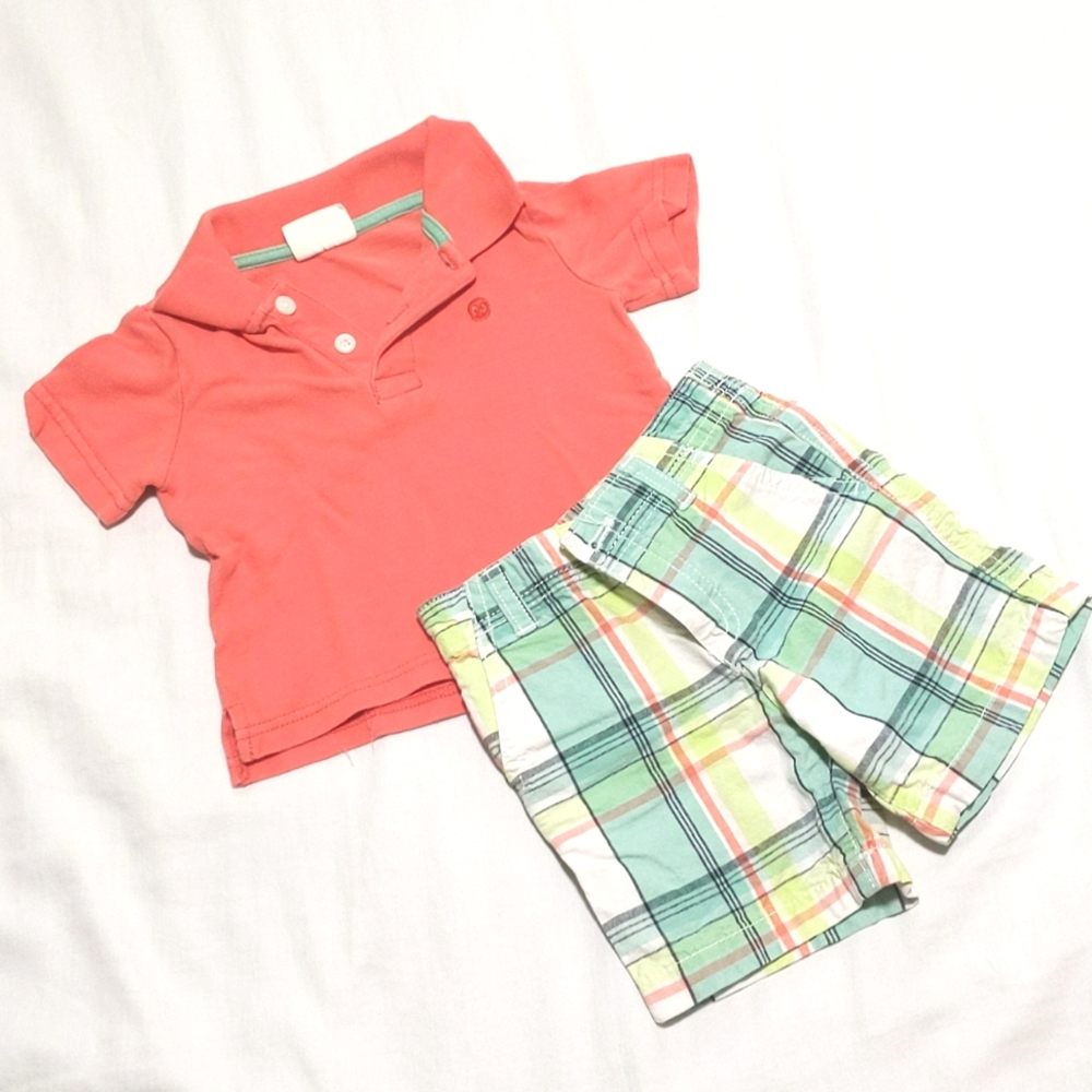 3 for $12!!! 12-18mo Coral and Greens Colored Matching set